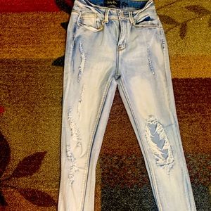 Juniors indigo reign ripped jeans